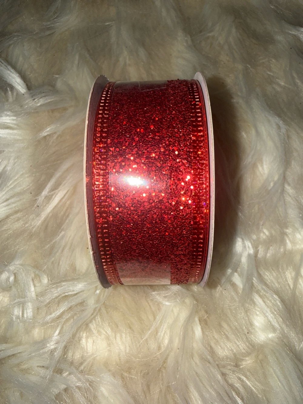 Red Glitter Ribbon Roll